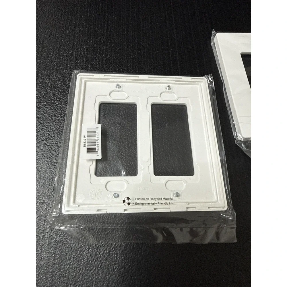 Durable Child-Safe Wall Plates, Screwless Installation, 2-Gang Glossy Finish (2)